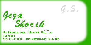 geza skorik business card